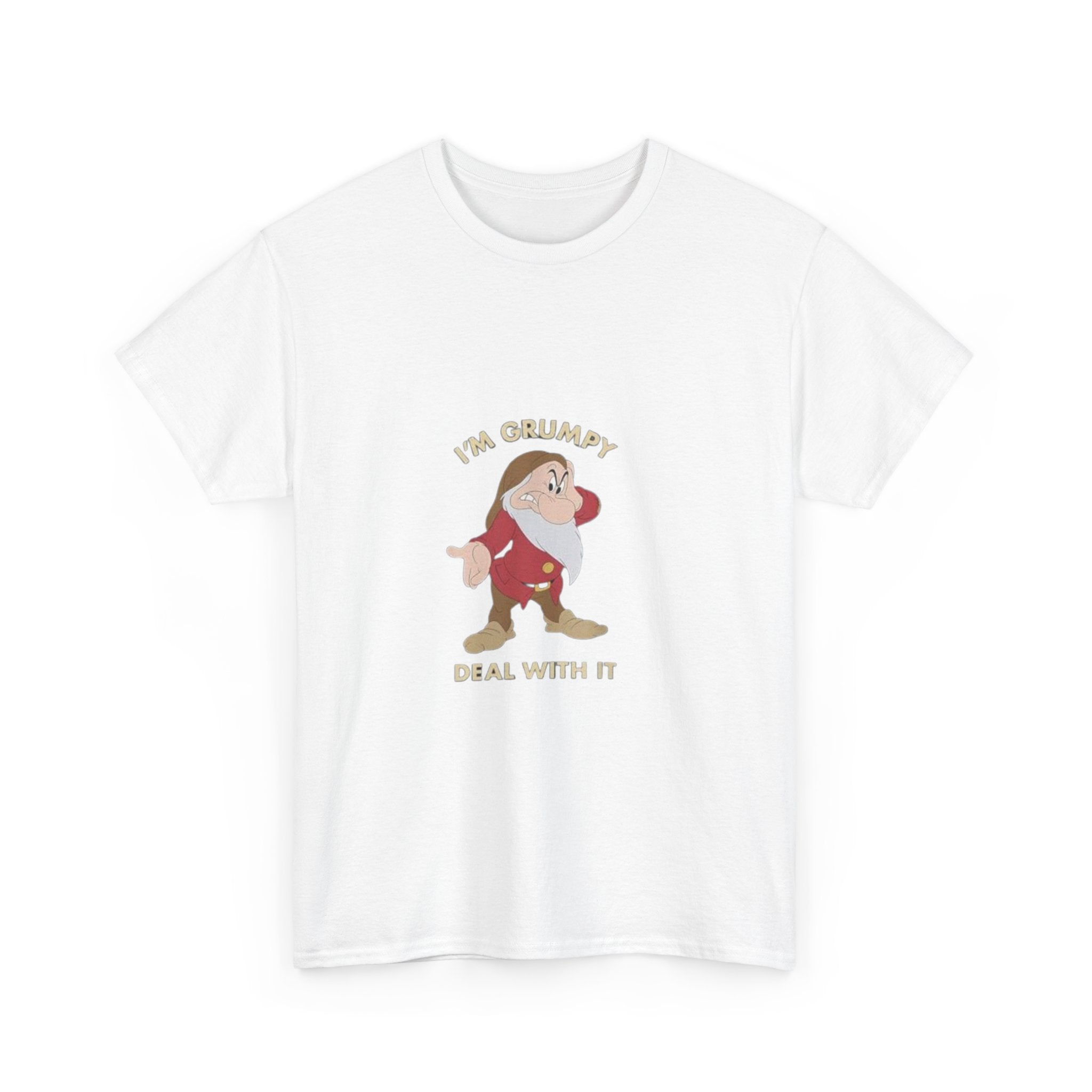 Impressley I’m Grumpy Deal With It T-Shirt – Funny Cartoon Character Graphic Tee for Men & Women, Sarcastic Humor Shirt