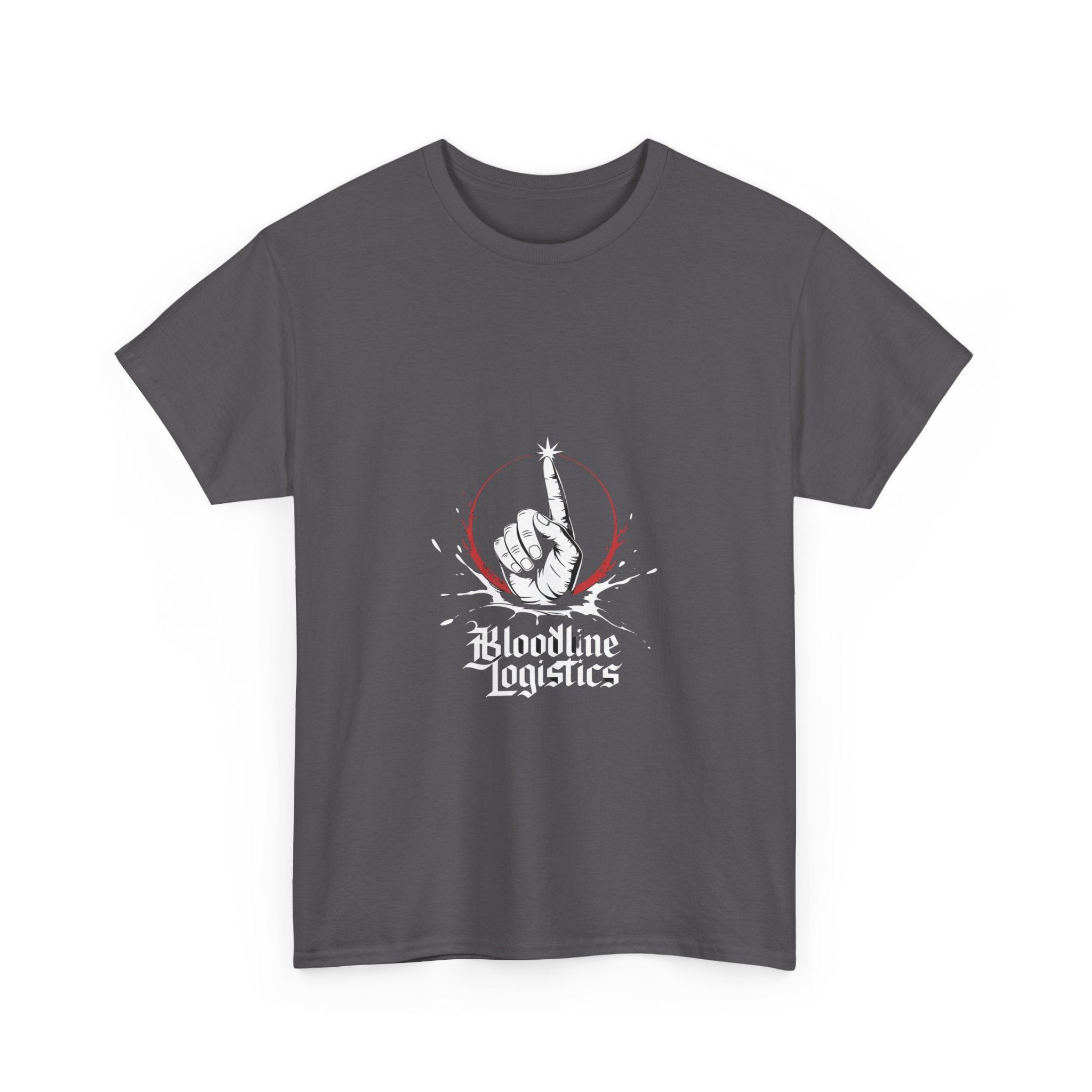 Impressley Bloodline Logistics Graphic T-Shirt – Streetwear Hand Gesture Tee, Unique Edgy Modern Design, Unisex Cotton Shirt, Gift for Men & Women