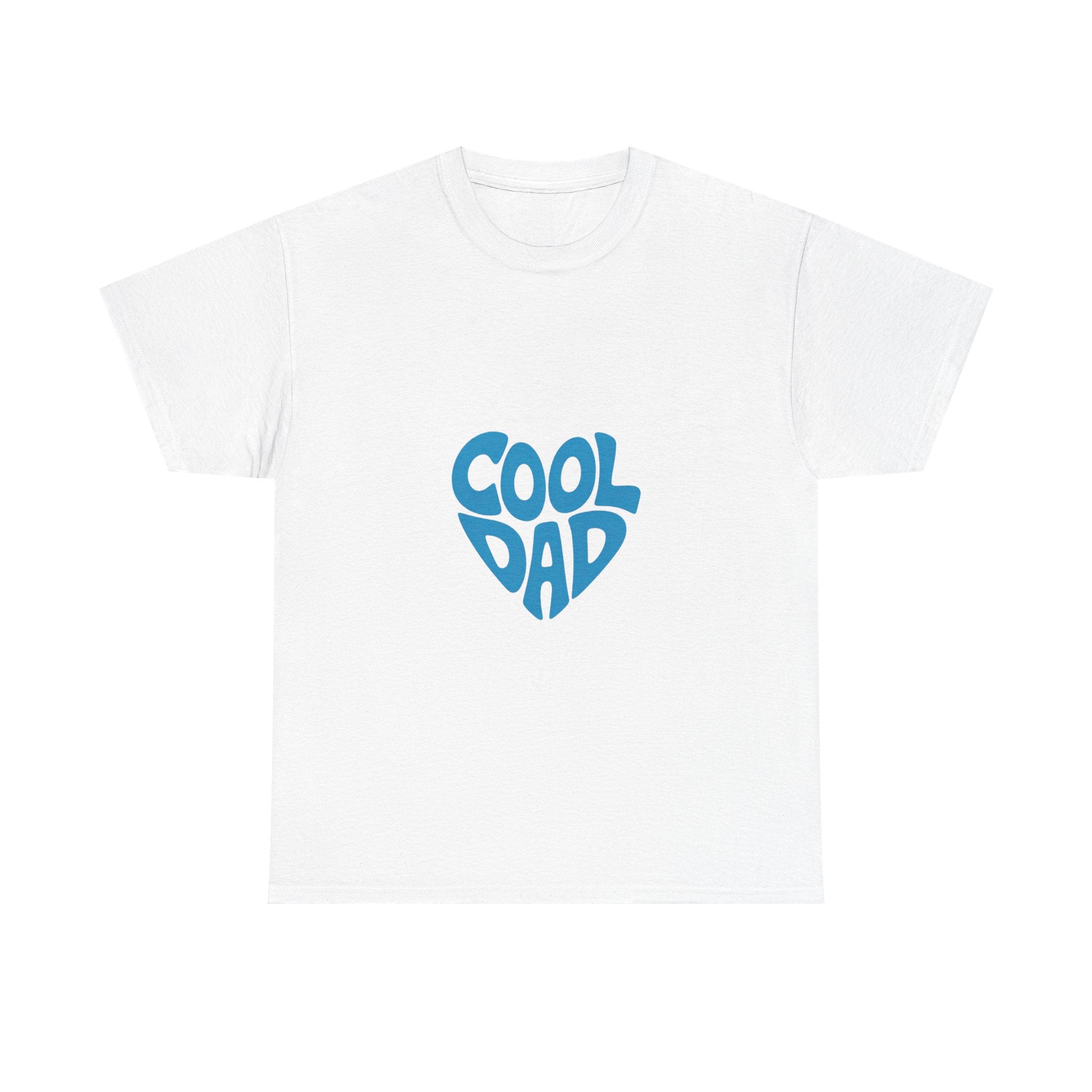 Impressley Cool Dad T-Shirt – Retro Blue Heart Graphic Tee for Fathers | Funny Father’s Day Gift | Casual Men’s Dad Shirt